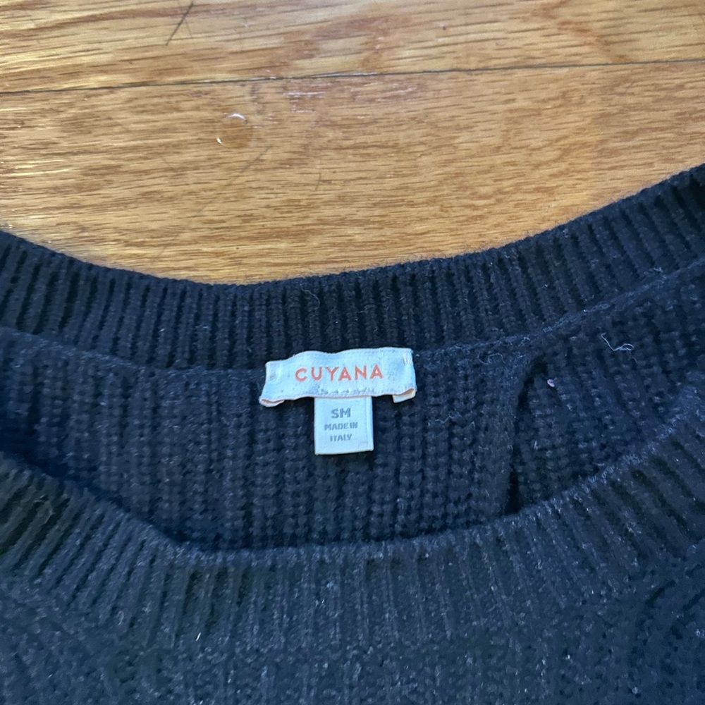 Cuyana Women’s Classic Black Crewneck Sweater - Picture 2 of 4